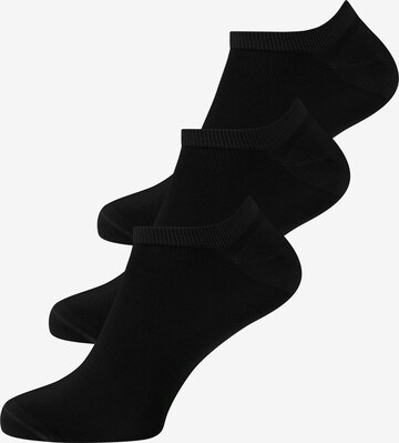 ELBEO Ankle Socks ' 3er-Pack Organic Cotton ' in Black: front