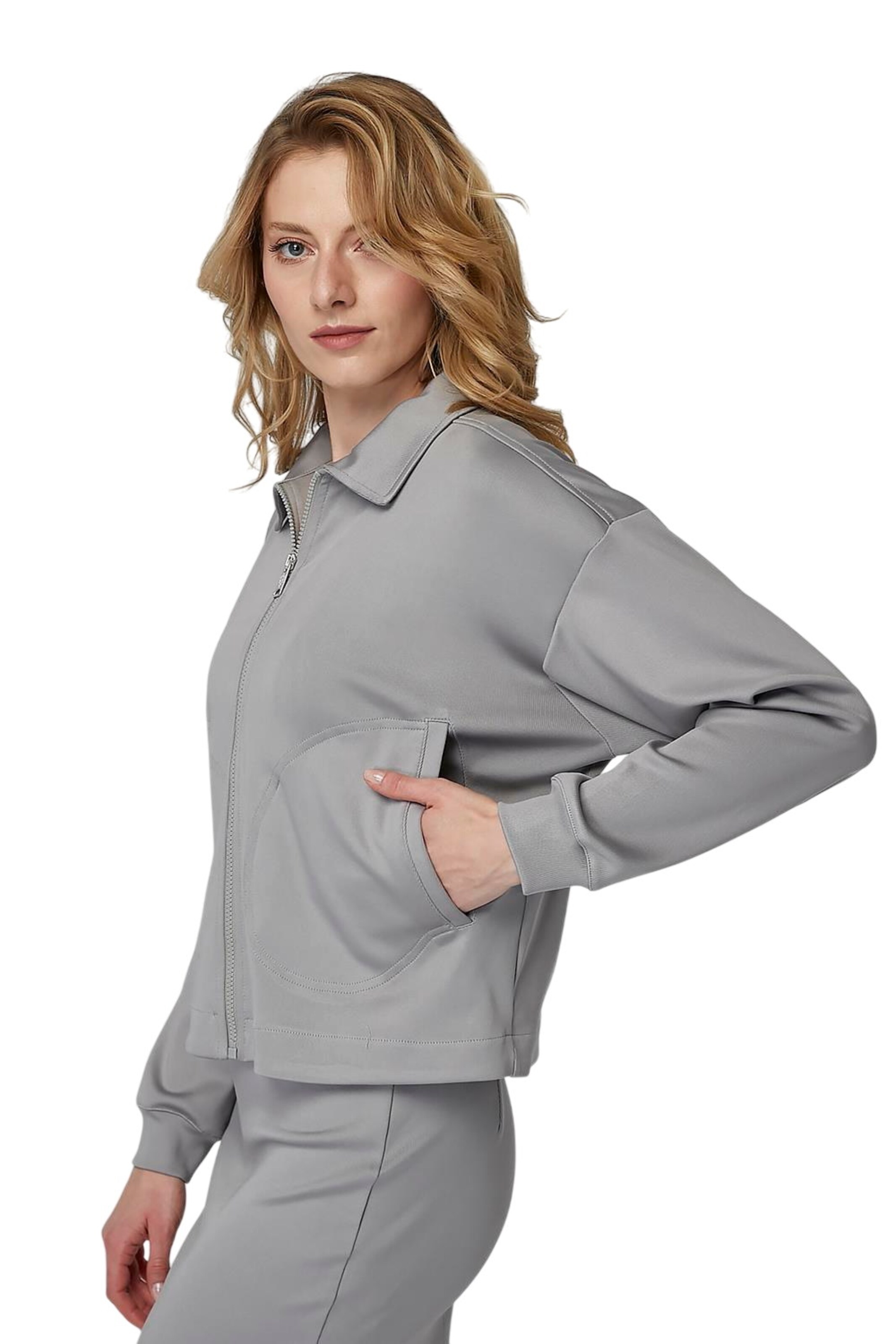 HOME STORE Sweatjacke in Grau