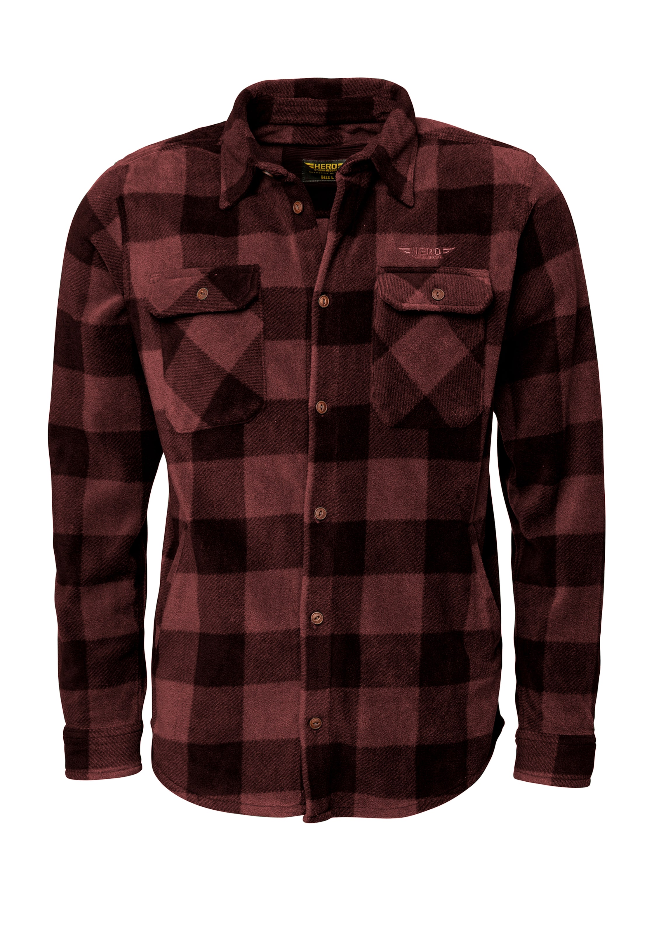 Coupe regular Veste en polaire Hero en rouge : devant