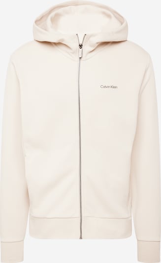 Calvin Klein Sweatjacke in beige / schwarz, Produktansicht