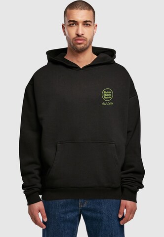 Merchcode Sweatshirt 'Iced Matcha Latte' in Black