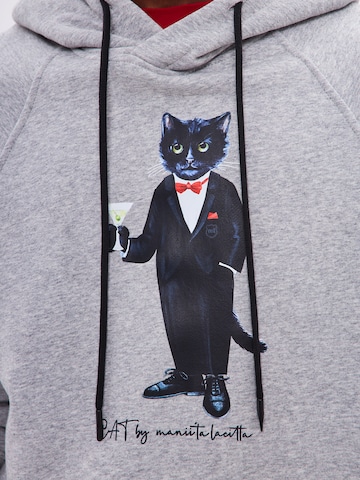 Cat e Lolette - Sudadera 'Dandy Cat' en gris