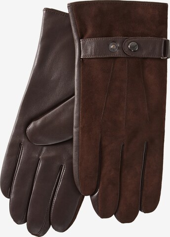 JOOP! Full Finger Gloves in Brown: front