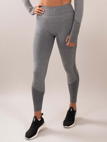 Divina Skinny Sporthose 'Four' in Grau: Vorderseite