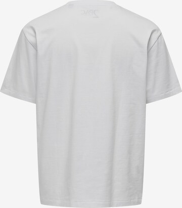 T-Shirt 'Tupac' Only & Sons en blanc