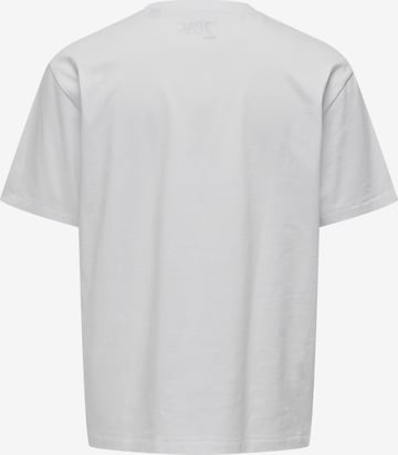 Only & Sons T-Shirt 'Tupac' in Weiß