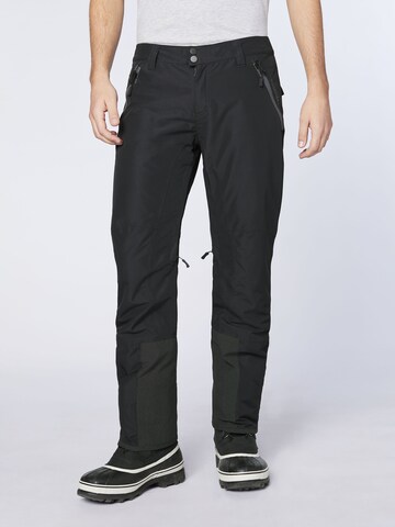 CHIEMSEE Regular Outdoor Pants 'Taos' in Black: front