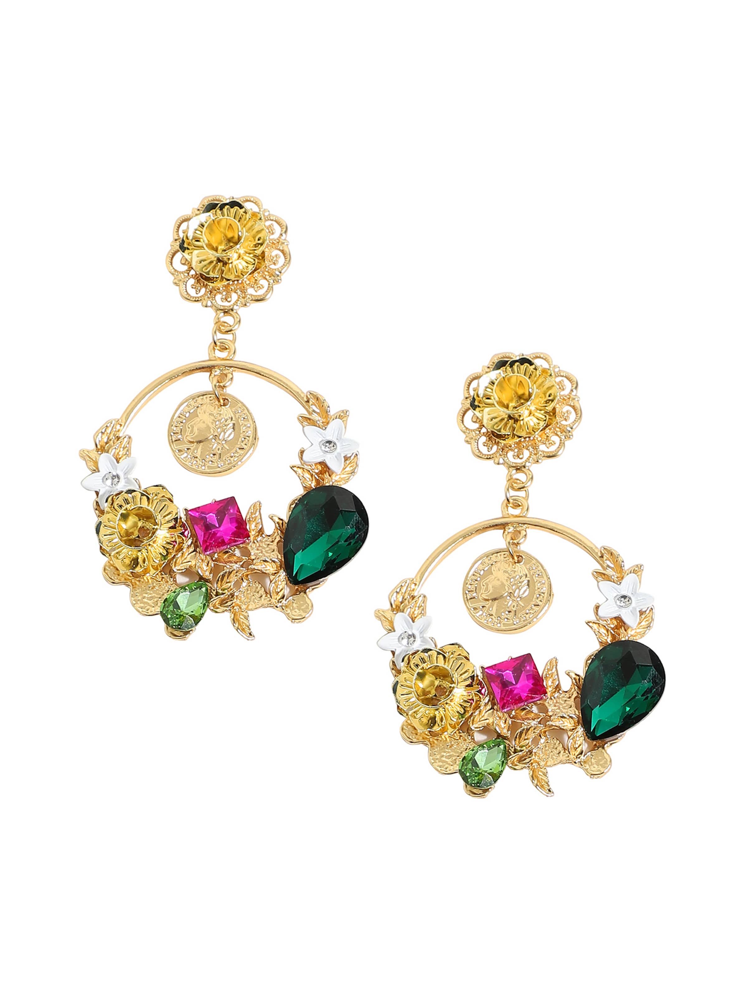 SOHI Σκουλαρίκια 'Ginny' σε χρυσό: μπροστά