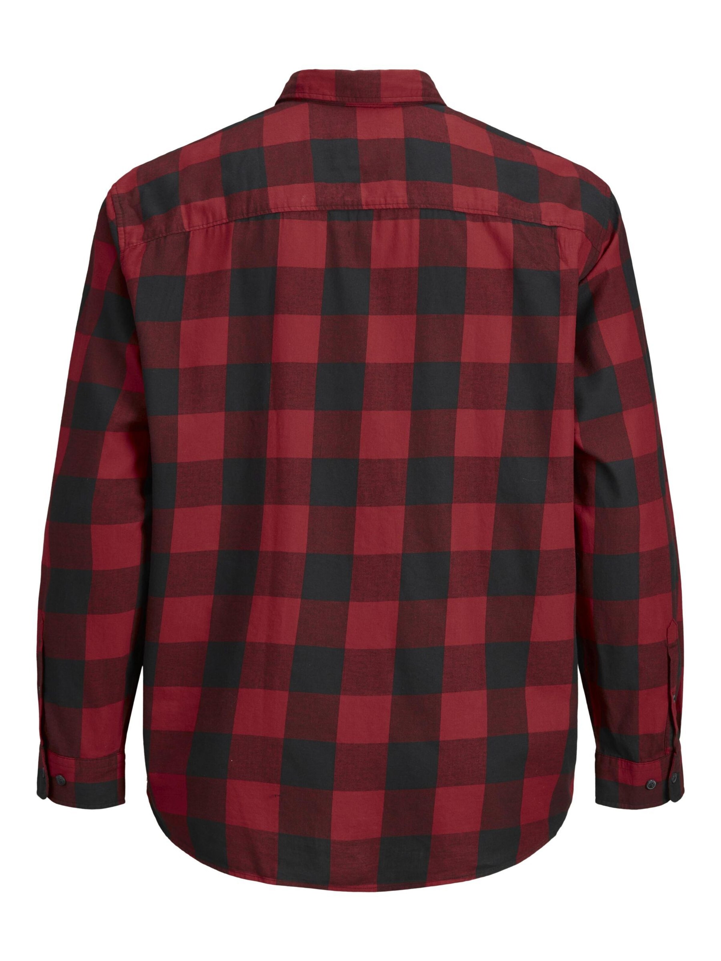 Jack & Jones Plus Comfort Fit Hemd 'JJEGINGHAM' ' in Rot