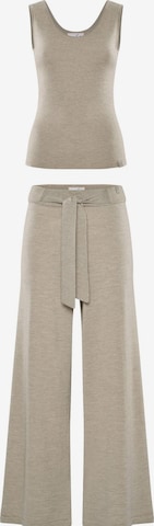 Abito da casa 'LOUNGEWEAR SET - Top Blossom & Pants Bailey' di YOU LOOK PERFECT in grigio: frontale