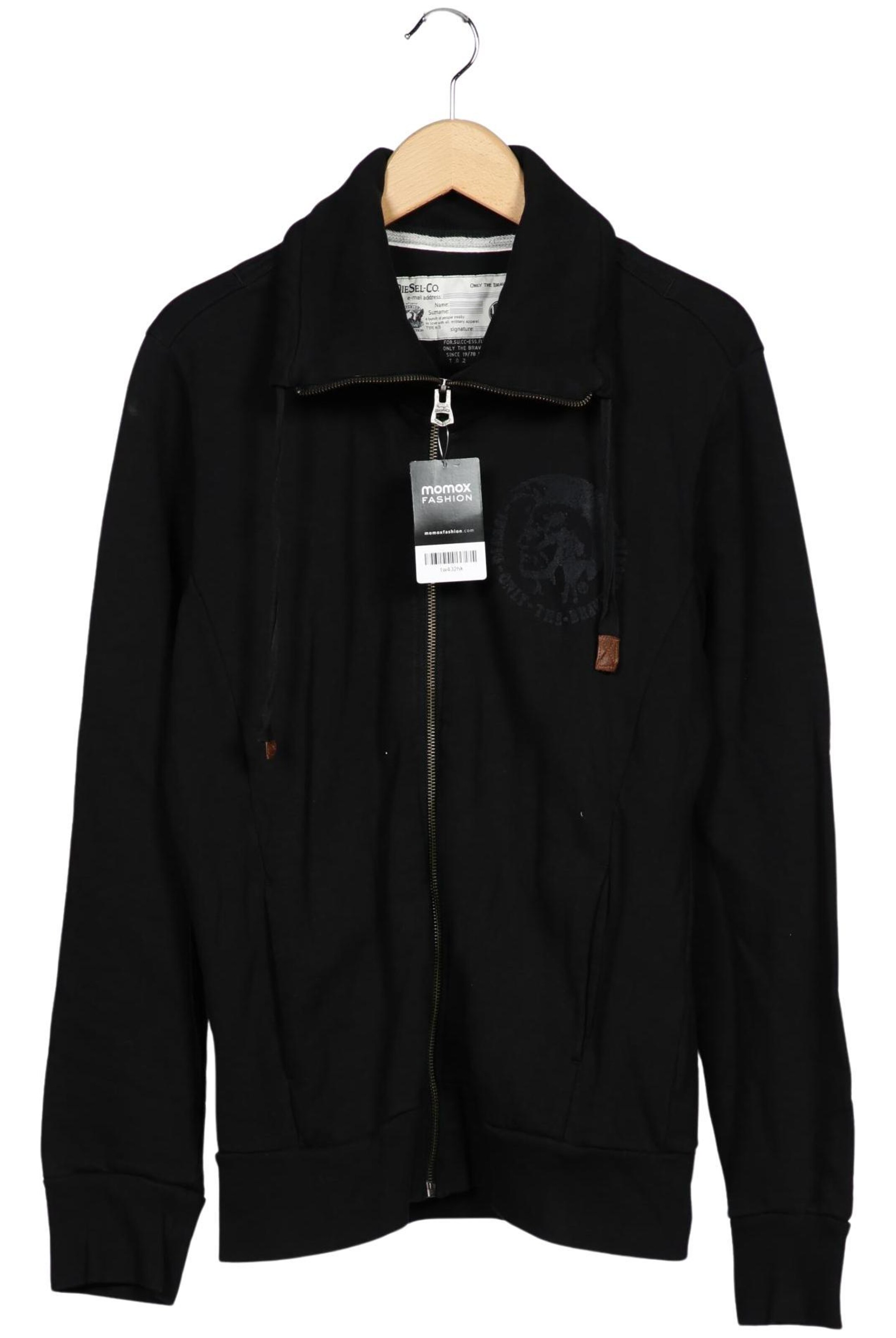 DIESEL Sweatshirt & Zip-Up Hoodie in L in Black: front