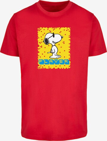 Merchcode Shirt 'Peanuts - Player' in Rot: predná strana