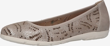 CAPRICE Ballet Flats in Silver: front