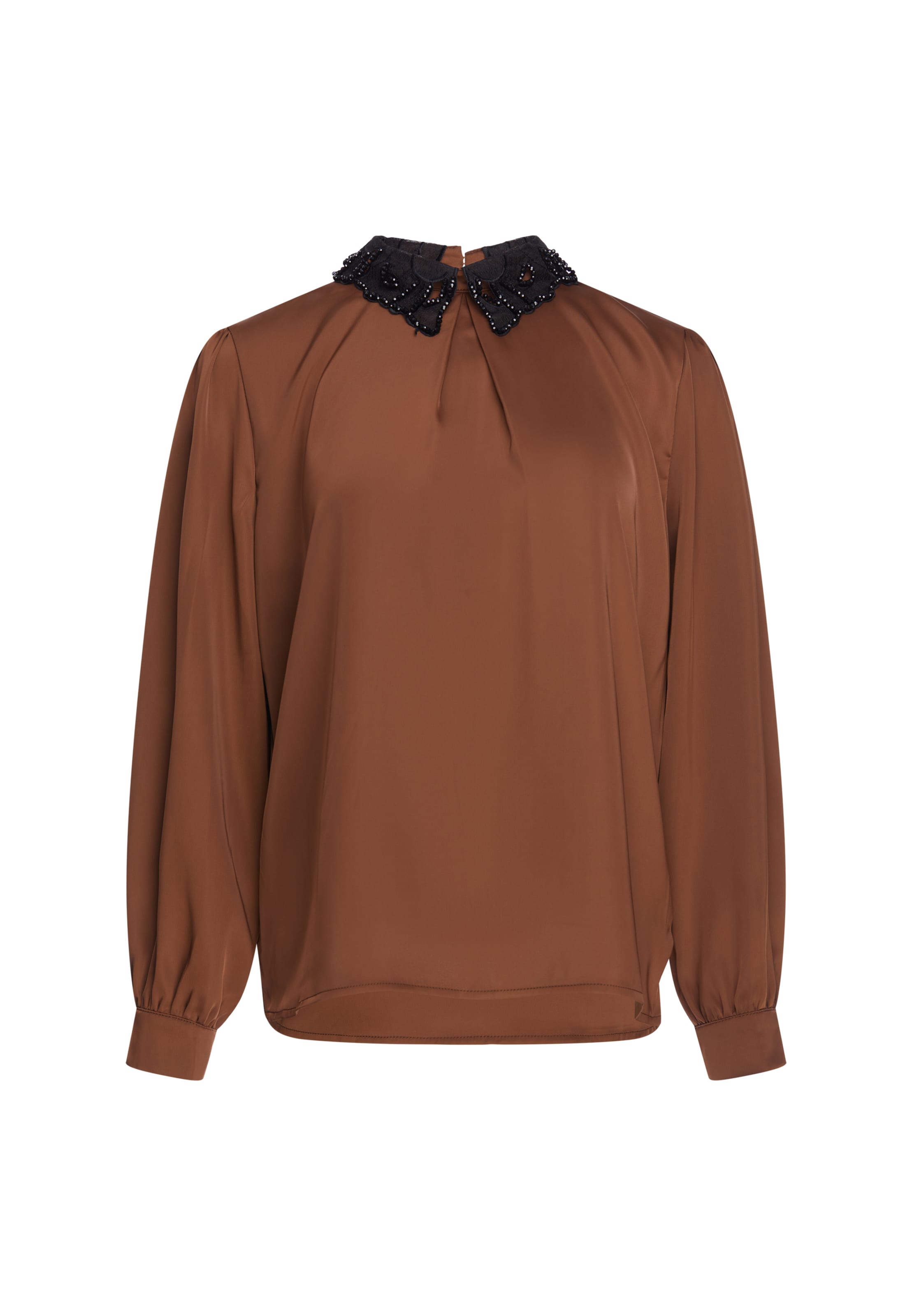 faina - Blusa em castanho: frente