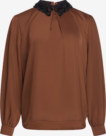 faina - Blusa em castanho: frente