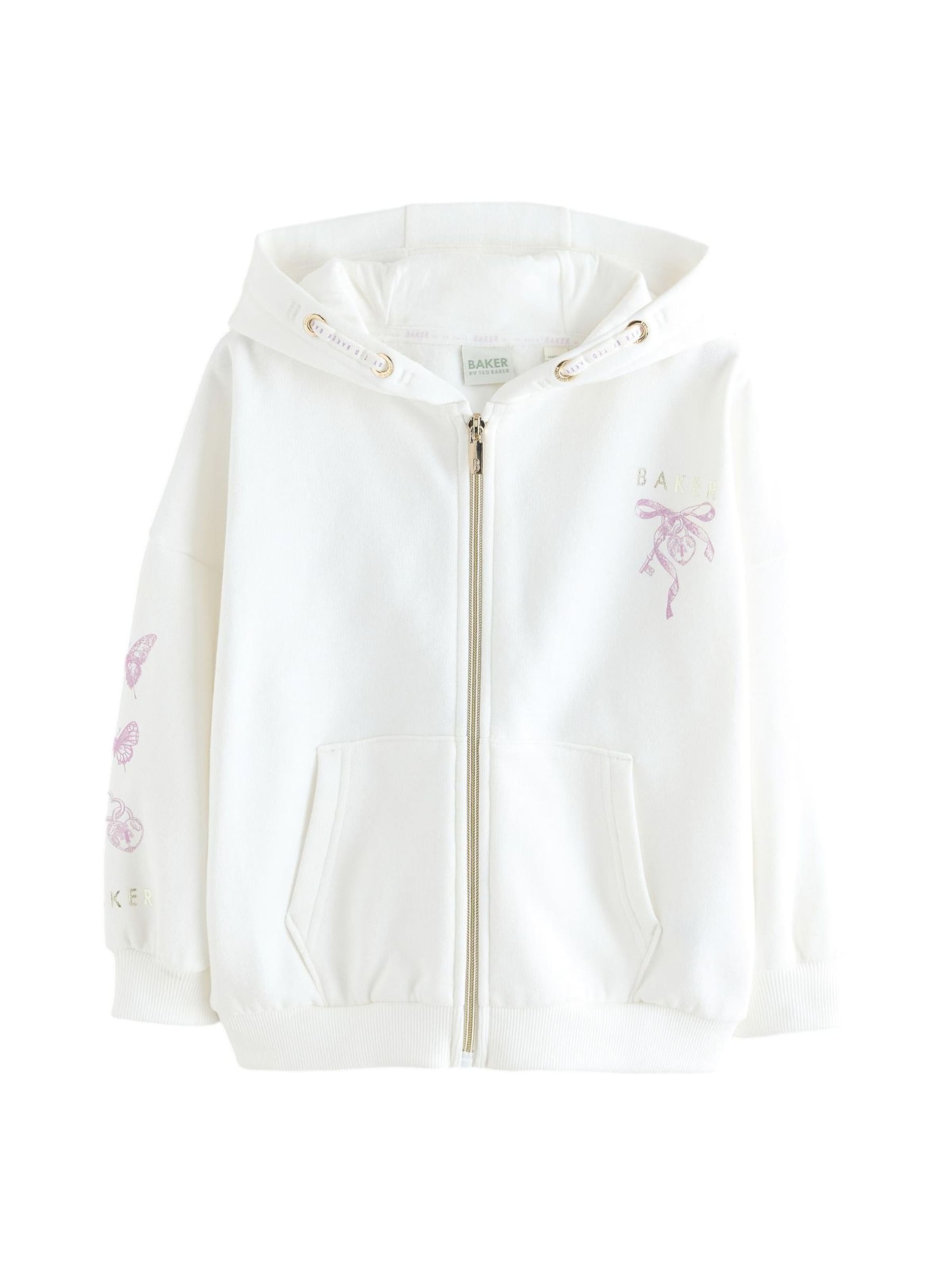 Baker by Ted Baker Кофта на молнии в Бежевый: спереди
