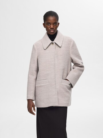 SELECTED FEMME Between-seasons coat in Grey: front