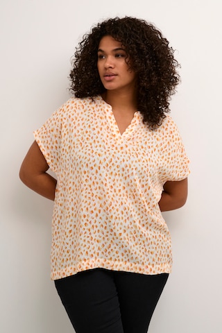 KAFFE CURVE - Blusa 'Anny' em bege: frente