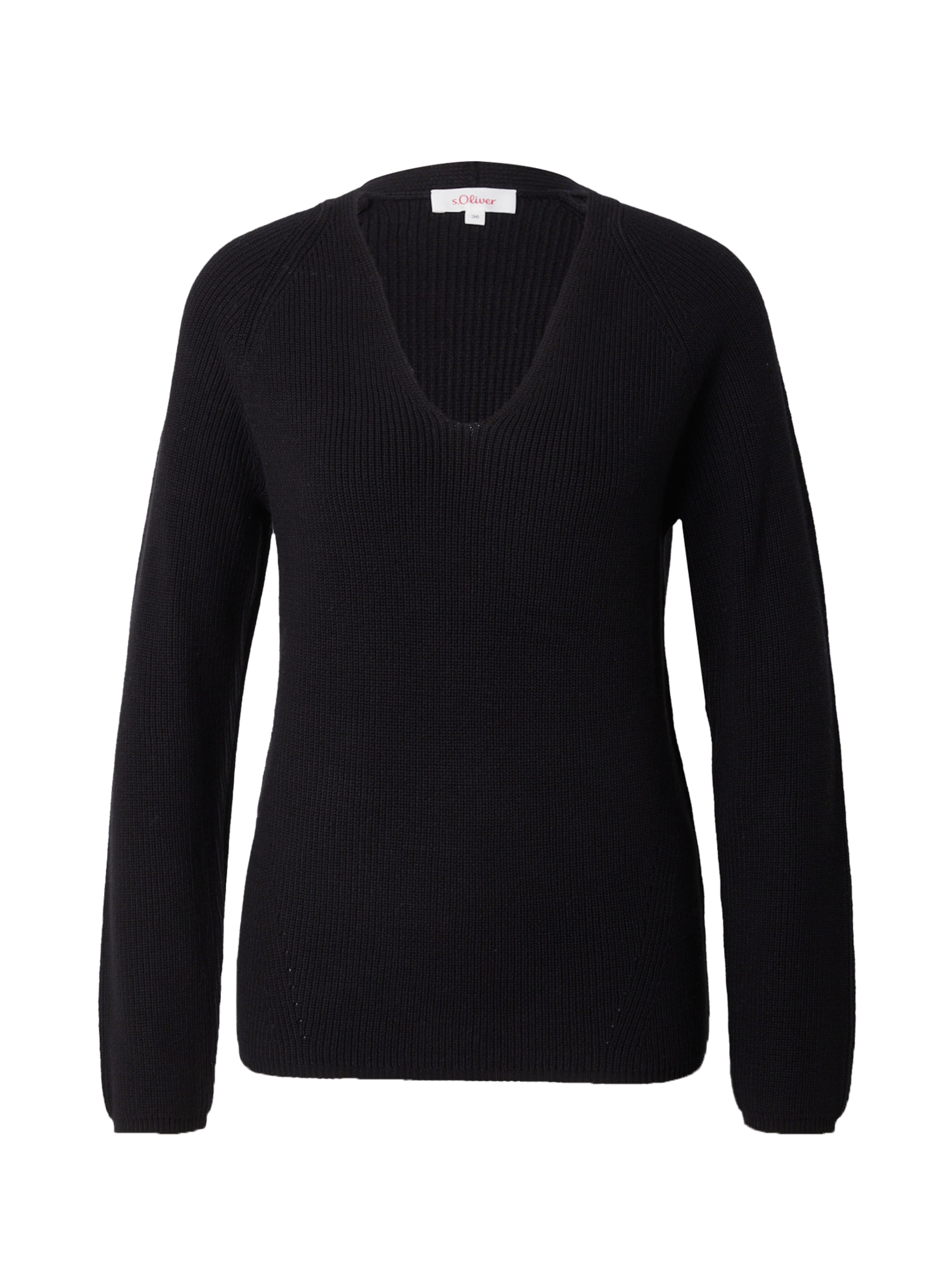 s.Oliver Pullover in Schwarz: Vorderseite