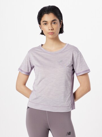 T-shirt fonctionnel 'RACE' ASICS en violet : devant