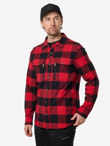 Coupe regular Chemise folklorique 'Nordkap' SWEDEMOUNT en rouge