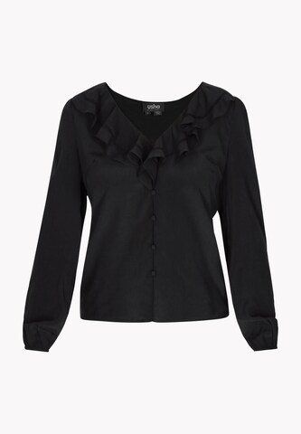 Camicia da donna 'Fashion Look' di usha BLACK LABEL in nero: frontale