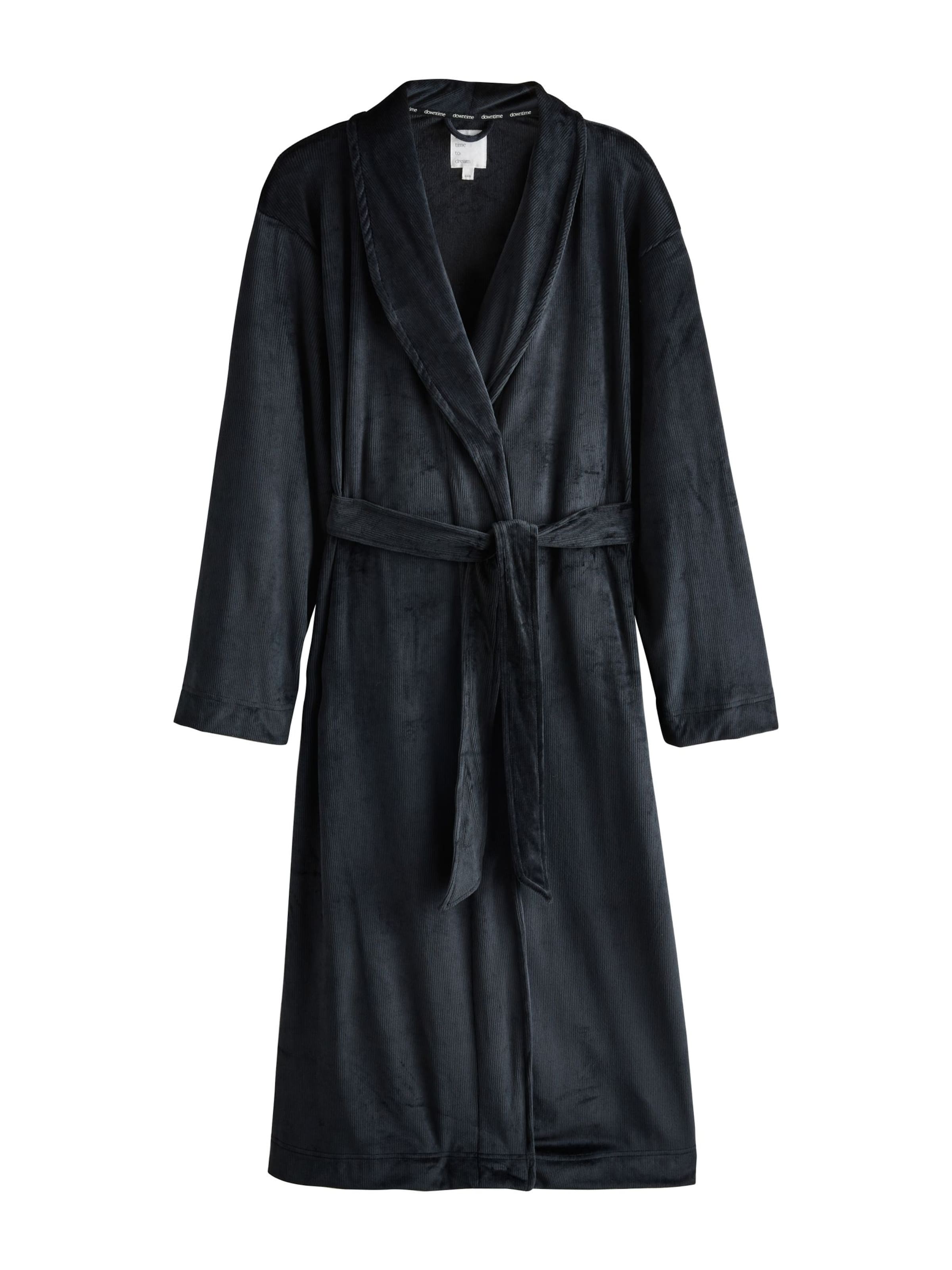 Next Pikk hommikumantel, värv must: eest vaates