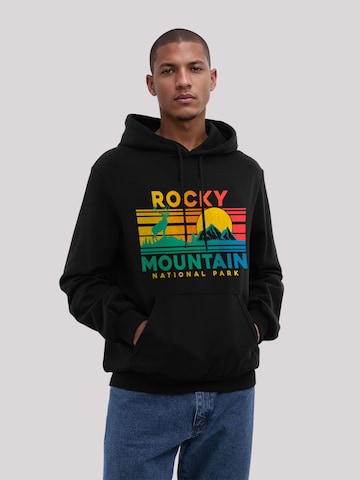 Sweat-shirt 'US National Parks Rocky Mountain Sunset' F4NT4STIC en noir : devant