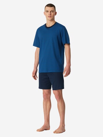 SCHIESSER Short Pajamas ' Comfort Essentials ' in Blue