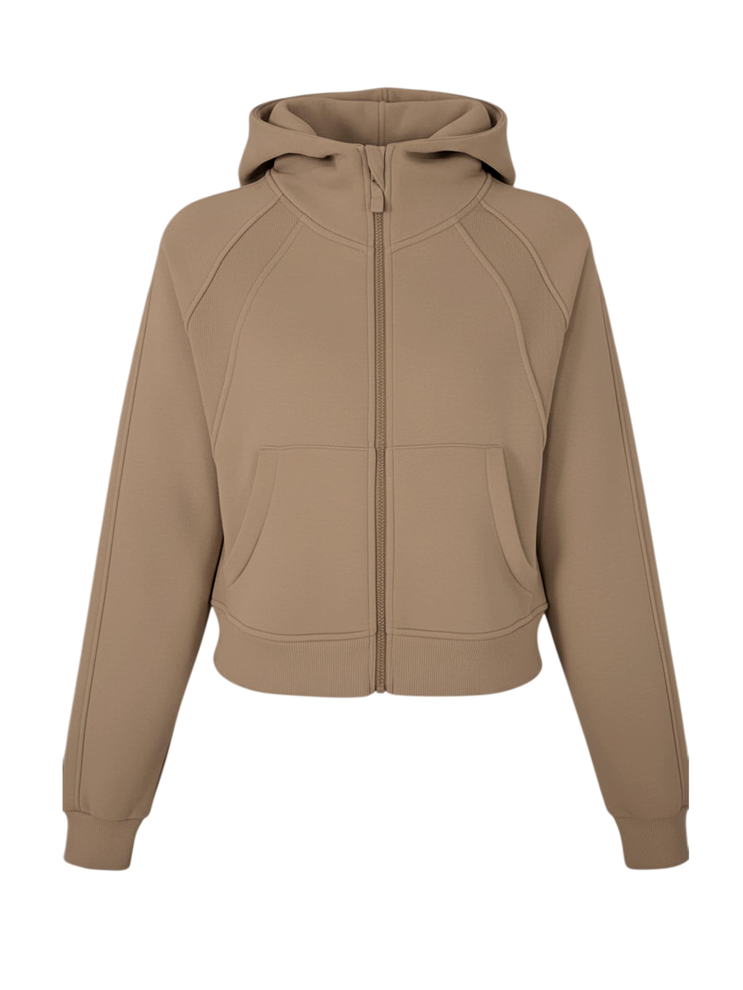 Organication Sweatjacke in Braun: Vorderseite