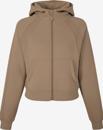 Organication Zip-Up Hoodie in Brown: front