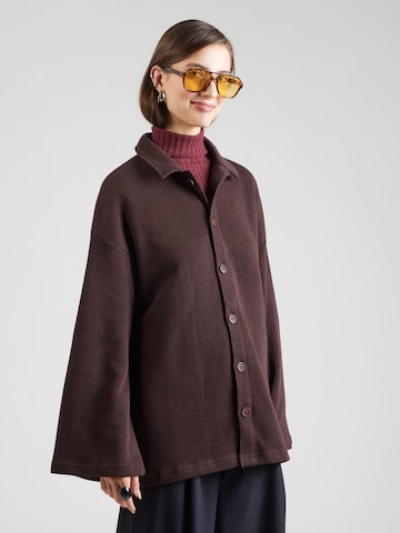 OH APRIL Bluza 'Fleur' | rjava barva: sprednja stran