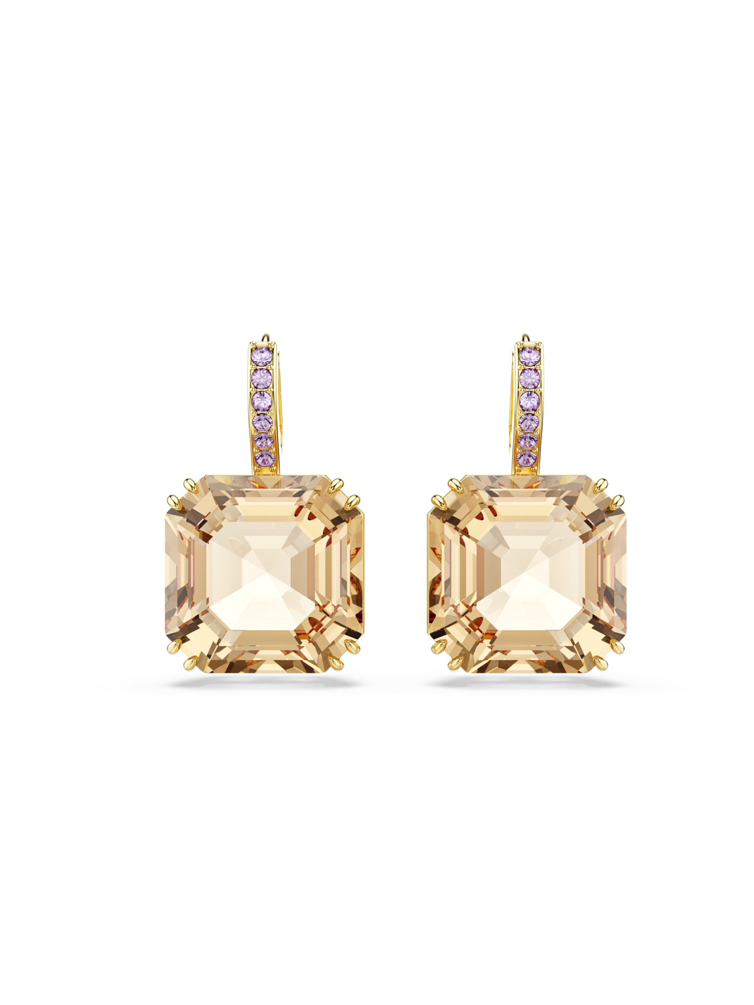 Boucles d'oreilles 'Millenia' Swarovski en marron