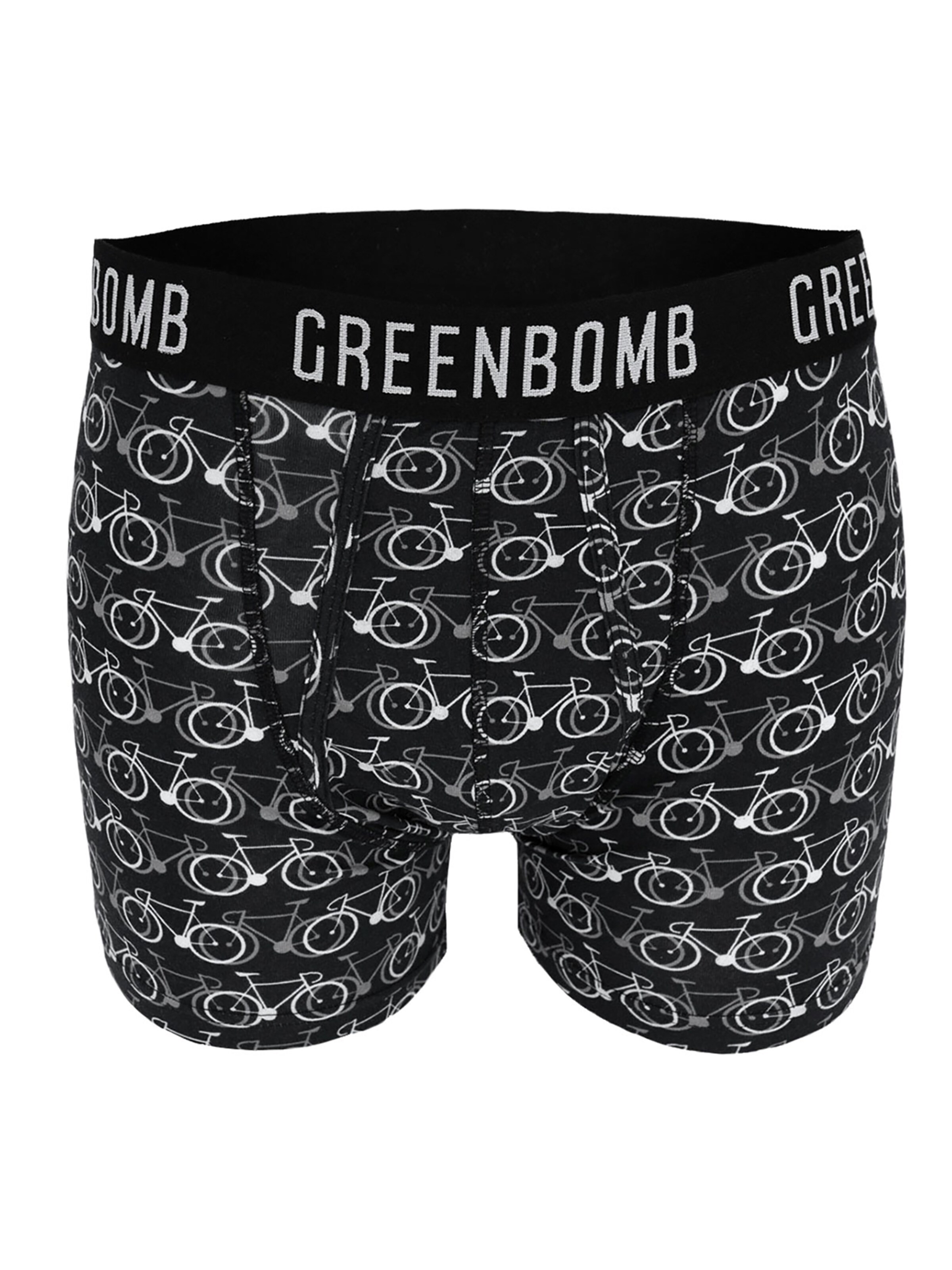 Boxers GREENBOMB en noir : devant