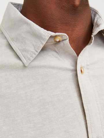 JACK & JONES Regular fit Button Up Shirt 'Summer' in Beige