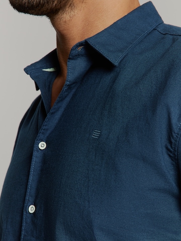 No Excess Regular fit Overhemd in Blauw