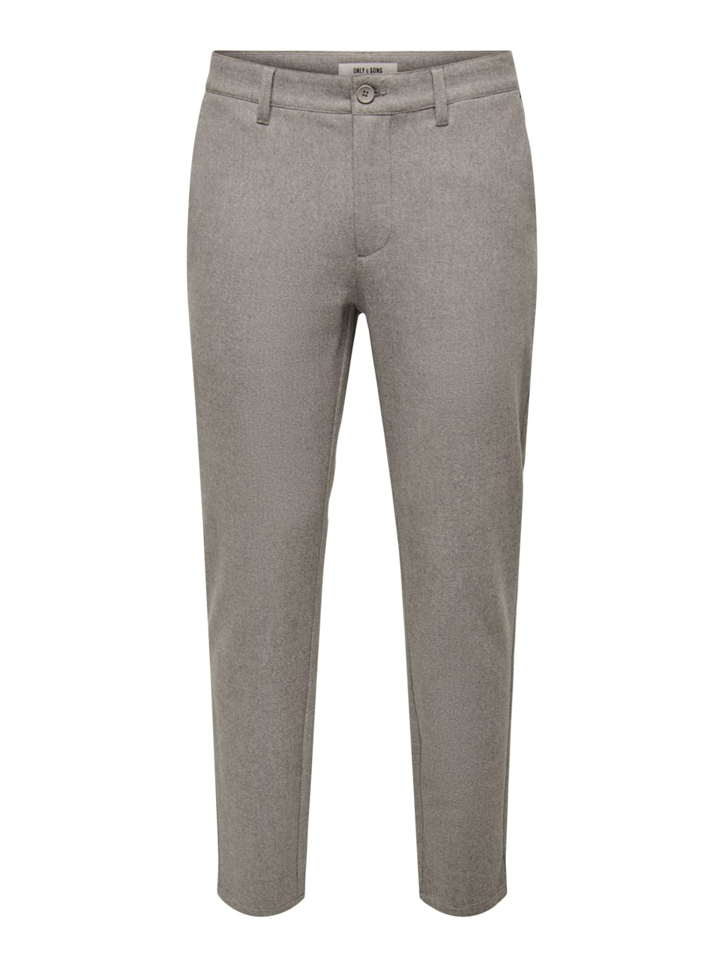 Only & Sons Slim fit Chino Pants 'ONSMARK' in Grey: front