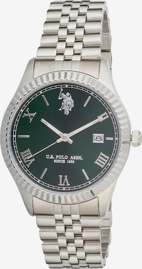 U.S. POLO ASSN. Montre à affichage analogique 'Brandon Steel' en One Size en vert foncé, Vue avec produit