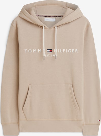 XS dydžio Megztinis be užsegimo iš TOMMY HILFIGER, spalva – smėlio spalva / tamsiai mėlyna / raudona / balta, Prekių apžvalga