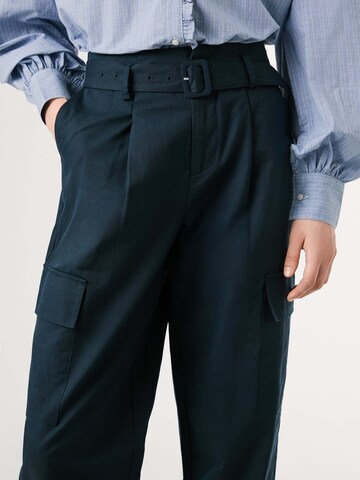 Pepe Jeans Tapered Pleat-front trousers 'Sira' in Blue