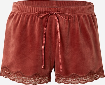 Hunkemöller - Pantalón de pijama en marrón: frente