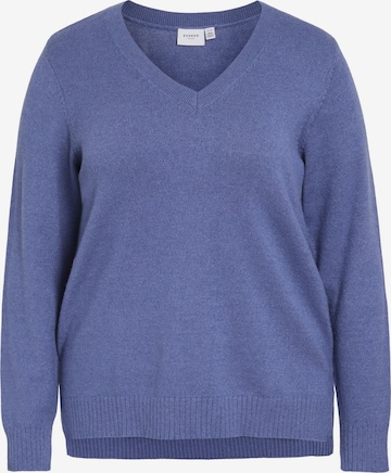 Pull-over Vila Curve en bleu : devant