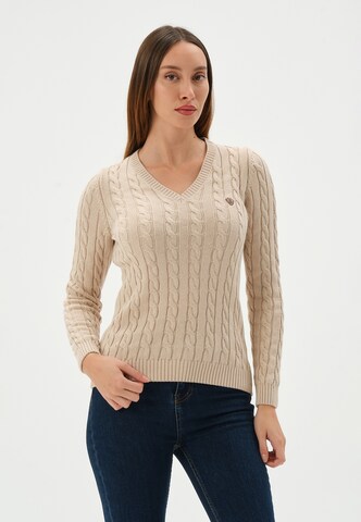 Pull-over Giorgio di Mare en beige