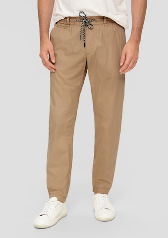 Tapered Pantaloni chino di s.Oliver in marrone: frontale