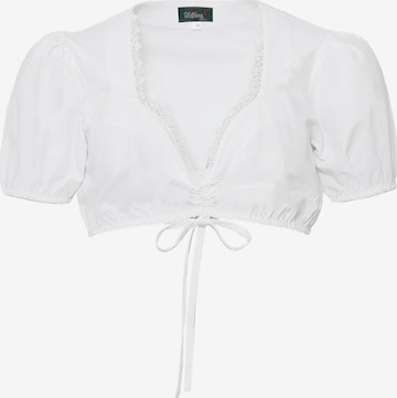 Blouse folklorique Rißberg en blanc : devant