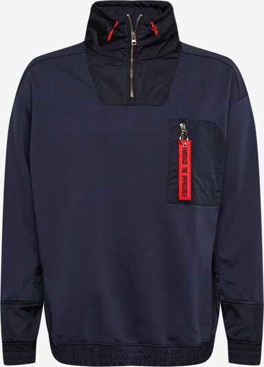 HUGO Sweatshirt 'Damboo' in de kleur Blauw / Rood, Productweergave