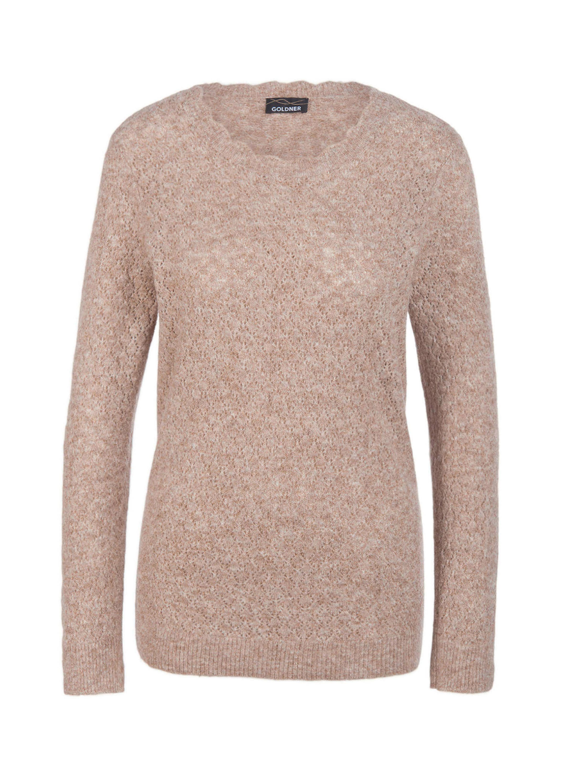 Goldner Pullover in Beige: Vorderseite