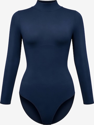 cfab Shaping bodysuit 'Clean Longsleeve Turtleneck Sculpting Bodysuit with Slip' in Blue: front