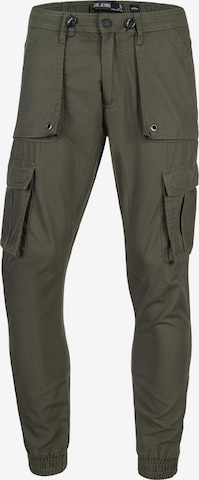 Regular Pantalon cargo 'Leonard' INDICODE JEANS en vert : devant