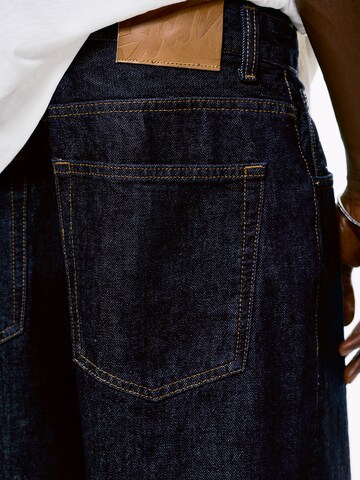 Baggy Jeans de la Pull&Bear pe albastru